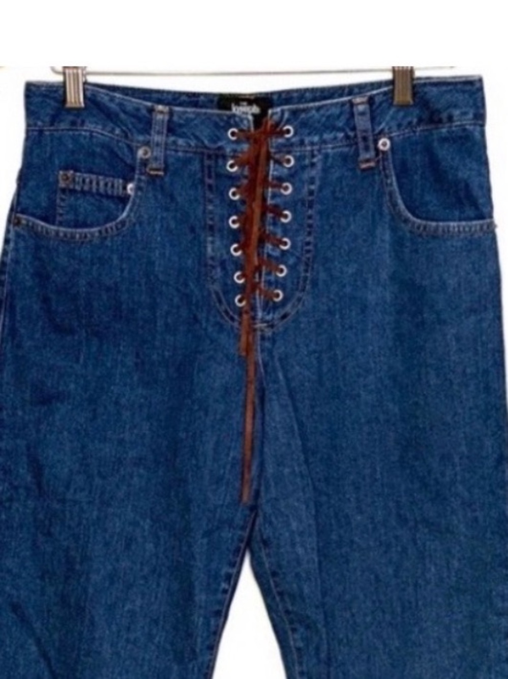 Vintage For Joseph Lace-Up Dark Blue Denim Jeans - Size 29